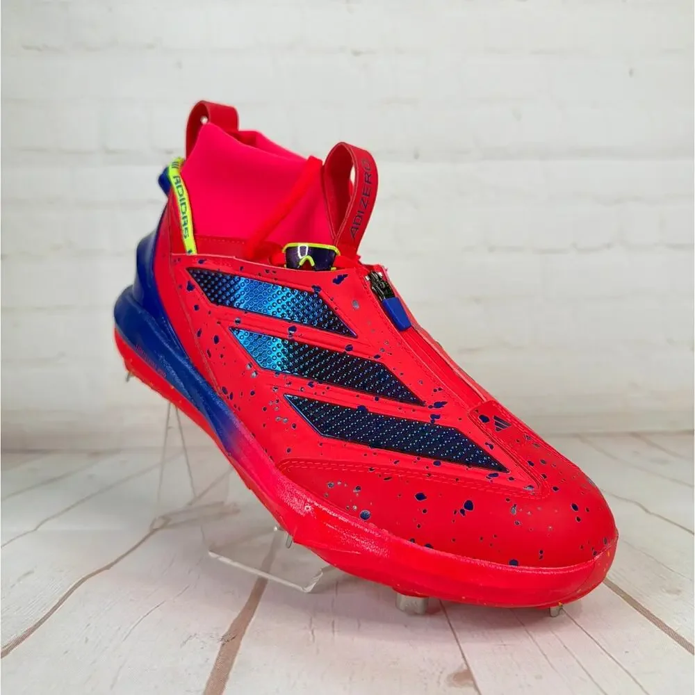 Adidas Adizero Impact 2.0 Shades Red Metal Baseball Cleats Mens Size 9.5 JQ4274